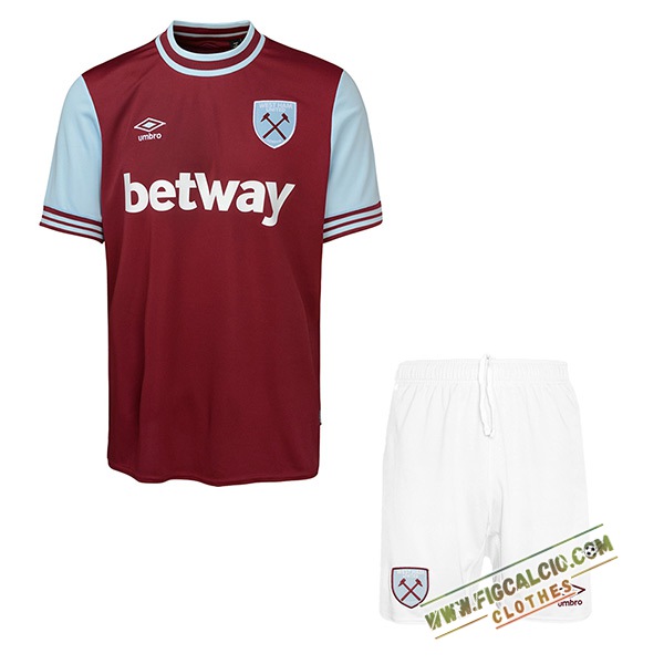 Nuova Maglie Calcio West Ham Bambino Prima 2024/2025