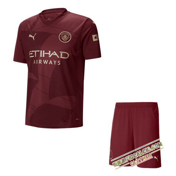 Nuova Maglie Calcio Manchester City Bambino Terza 2024/2025