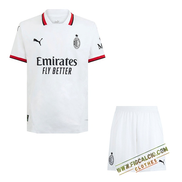 Nuova Maglie Calcio AC Milan Bambino Seconda 2024/2025