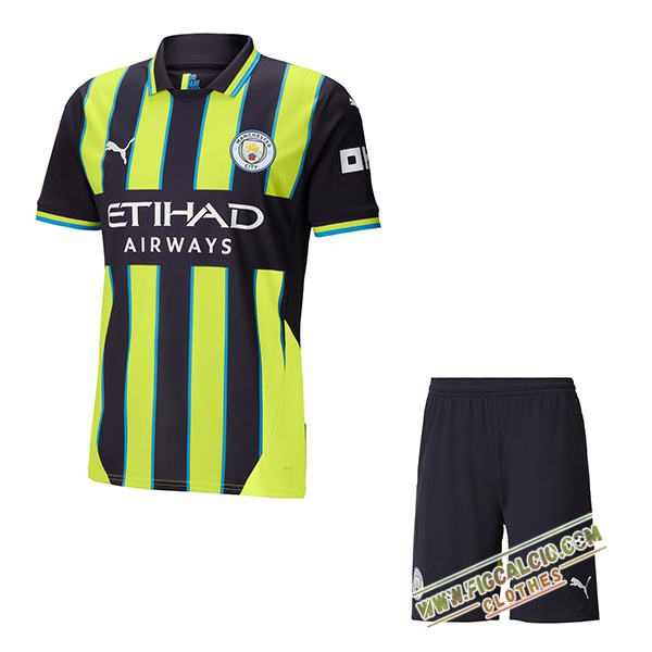 Maglie Calcio Nuova Manchester City Bambino Seconda 2024/2025