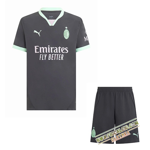 Maglie Calcio Nuova AC Milan Bambino Terza 2024/2025
