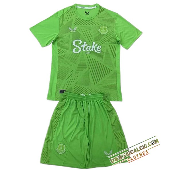 Maglie Calcio Everton Bambino Portiere Verde 2024/2025