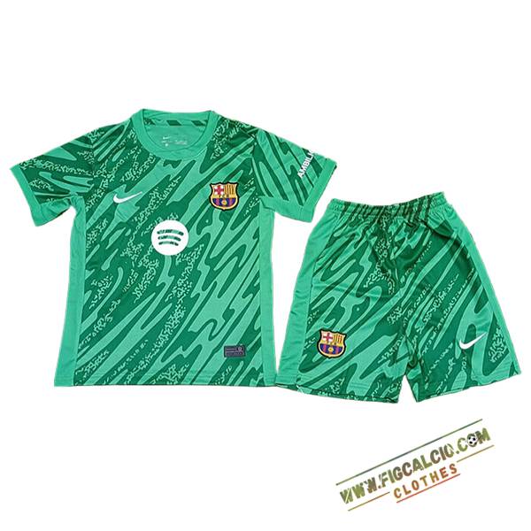 Maglie Calcio Barcellona Bambino Portiere Verde 2024/2025