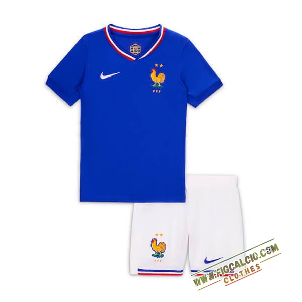 Nuova Maglie Calcio Francia Bambino Prima 2024/2025