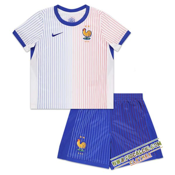 Nuova Maglie Calcio Francia Bambino Seconda 2024/2025