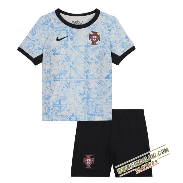 Nuova Maglie Calcio Portogallo Bambino Seconda 2024/2025