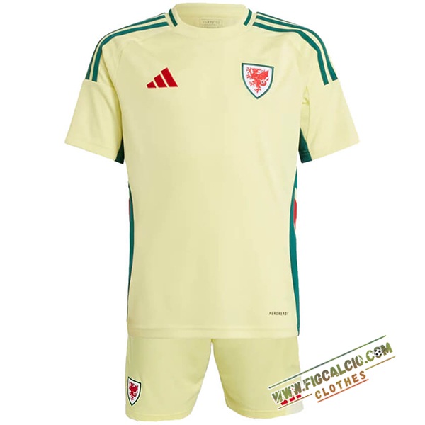 Maglie Calcio Galles Bambino Seconda 2024/2025