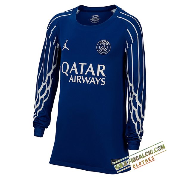 Nuova Maglie Calcio PSG Bambino Quarto Manica Lungas 2024/2025