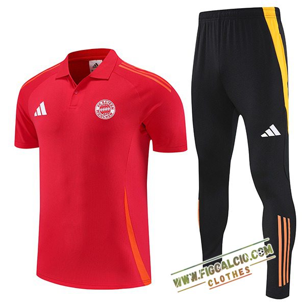 Kit Maglia Polo Bayern Monaco Rosso 2025/2026