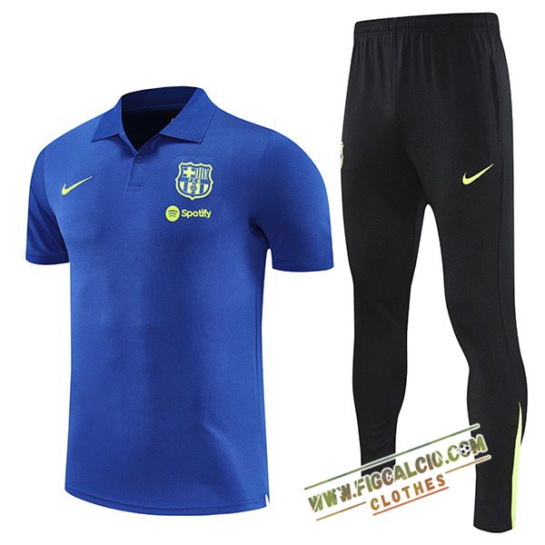 Kit Maglia Polo FC Barcellona Blu Reale 2025/2026