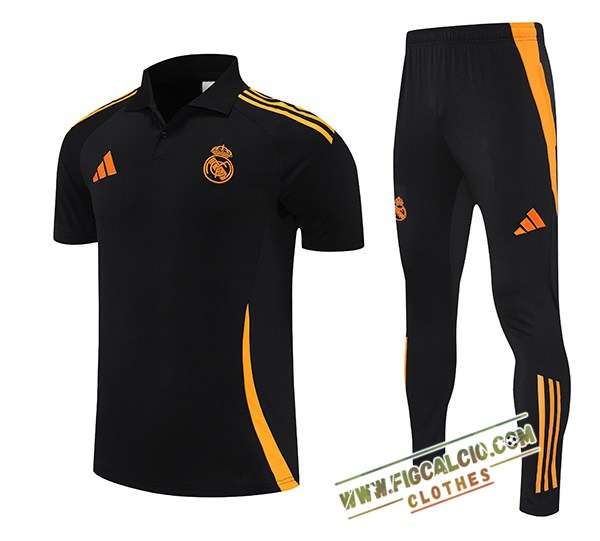 Kit Maglia Polo Real Madrid Nero/Arancia 2025/2026