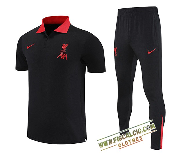 Kit Maglia Polo FC Liverpool Nero 2025/2026
