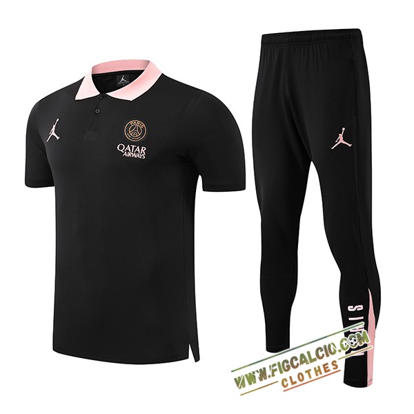 Kit Maglia Polo PSG Nero/Rosa 2025/2026