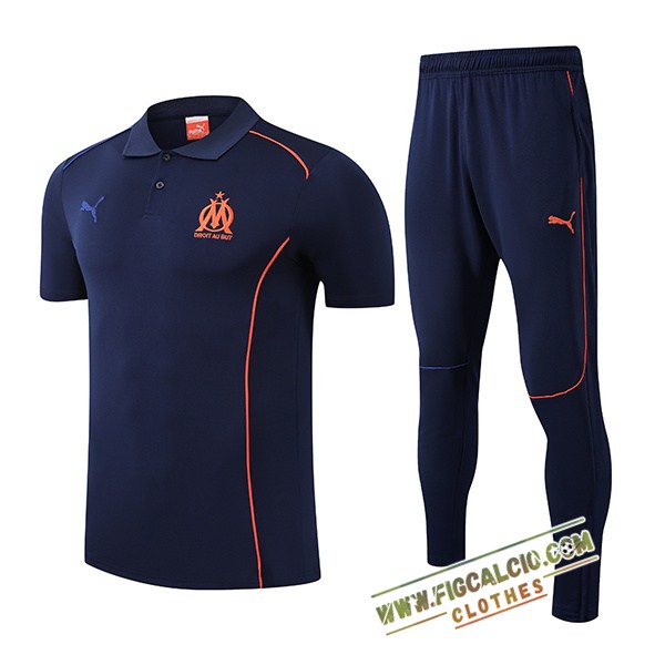 Kit Maglia Polo Marsiglia Blu Reale 2025/2026
