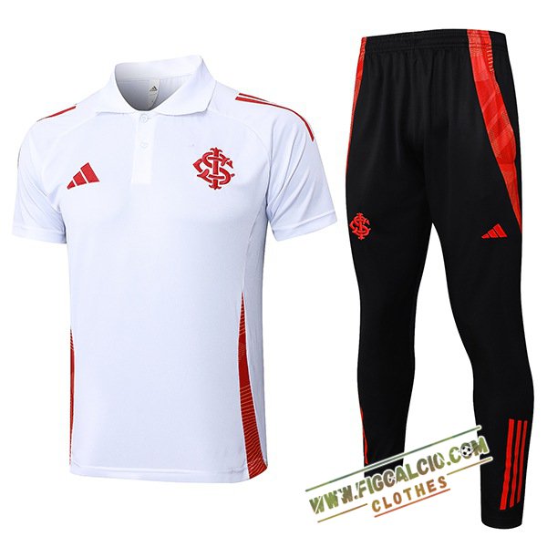 Kit Maglia Polo Internacional Bianco/Rosso 2025/2026