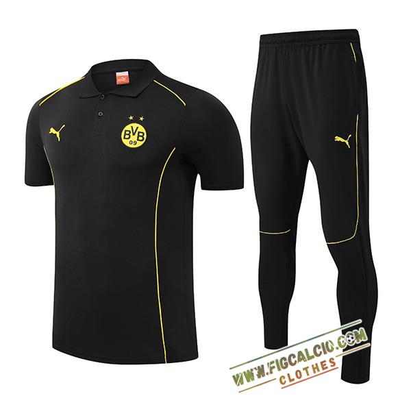 Kit Maglia Polo Dortmund Nero/Giallo 2025/2026