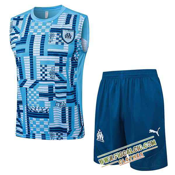 Kit Canotta Allenamento Marsiglia Blu 2025/2026