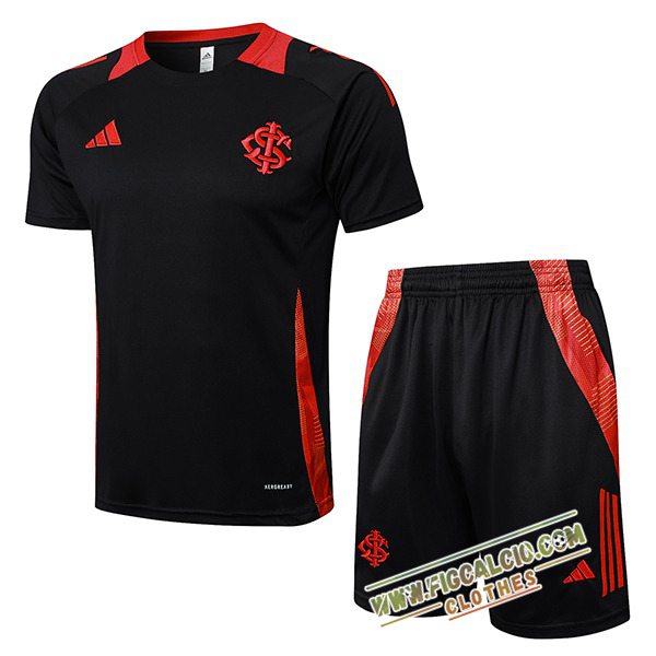Kit Maglia Allenamento Internacional Nero/Rosso 2025/2026