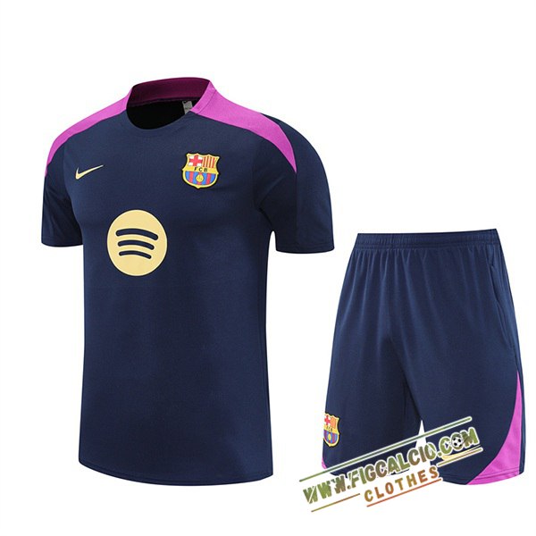 Kit Maglia Allenamento FC Barcellona Blu Reale 2025/2026