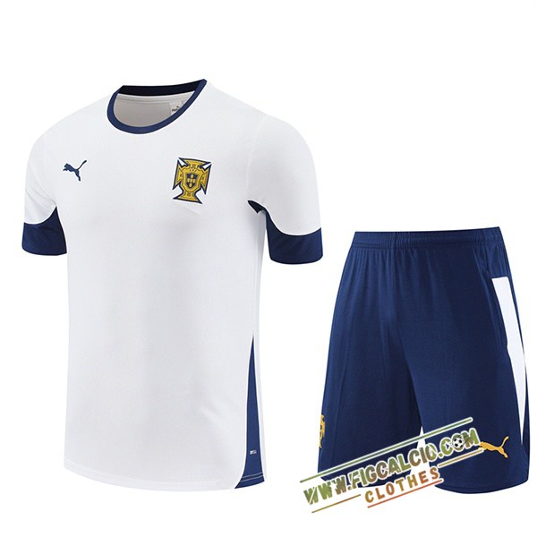 Kit Maglia Allenamento Portogallo Bianco/Blu 2025/2026