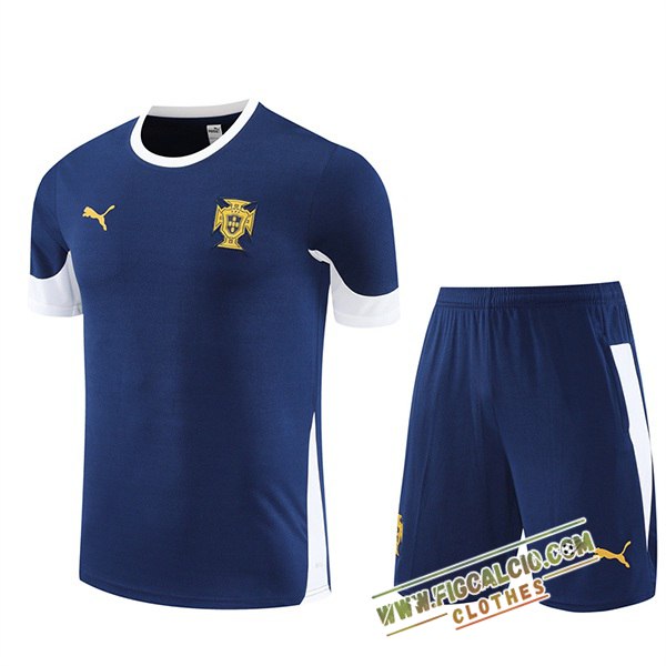 Kit Maglia Allenamento Portogallo Blu Reale 2025/2026