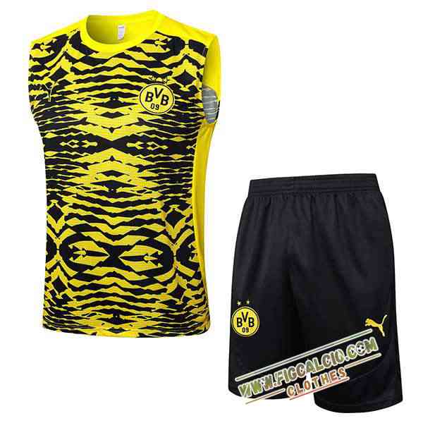Kit Canotta Allenamento Dortmund Giallo/Nero 2025/2026