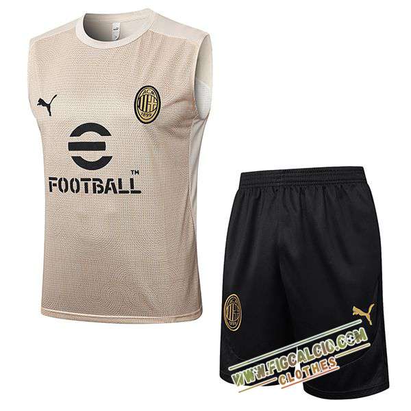 Kit Canotta Allenamento AC Milan Beige 2025/2026