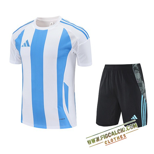 Kit Maglia Allenamento Adidas Bianco/Blu 2025/2026