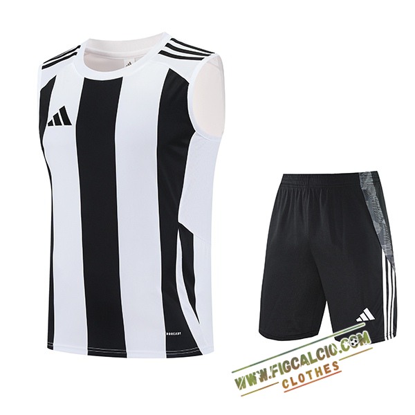 Kit Canotta Allenamento Adidas Bianco/Nero 2025/2026