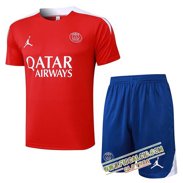 Kit Maglia Allenamento PSG Rosso 2025/2026
