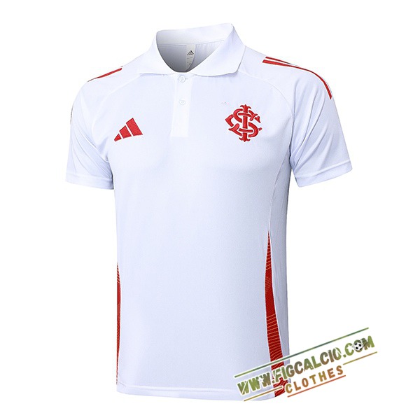 Maglia Polo Internacional Bianco/Rosso 2025/2026