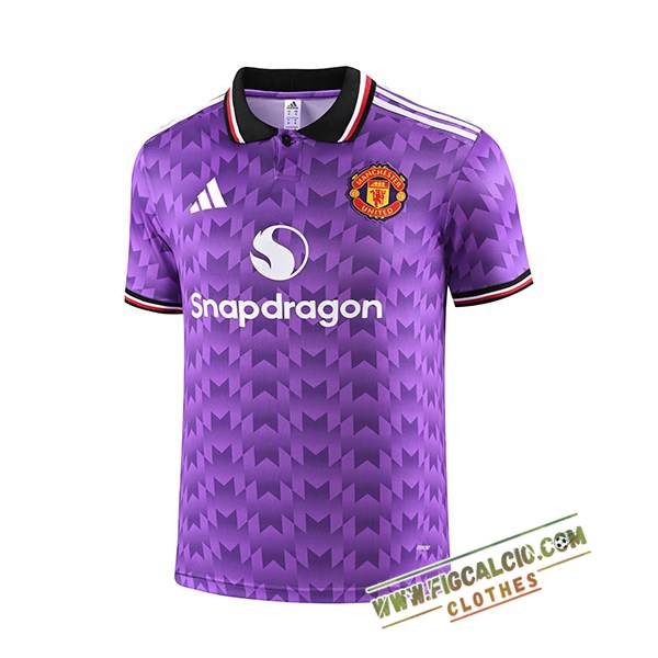 Maglia Polo Manchester United viola 2025/2026
