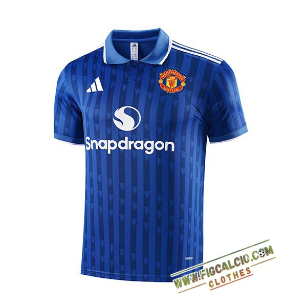Maglia Polo Manchester United Blu 2025/2026