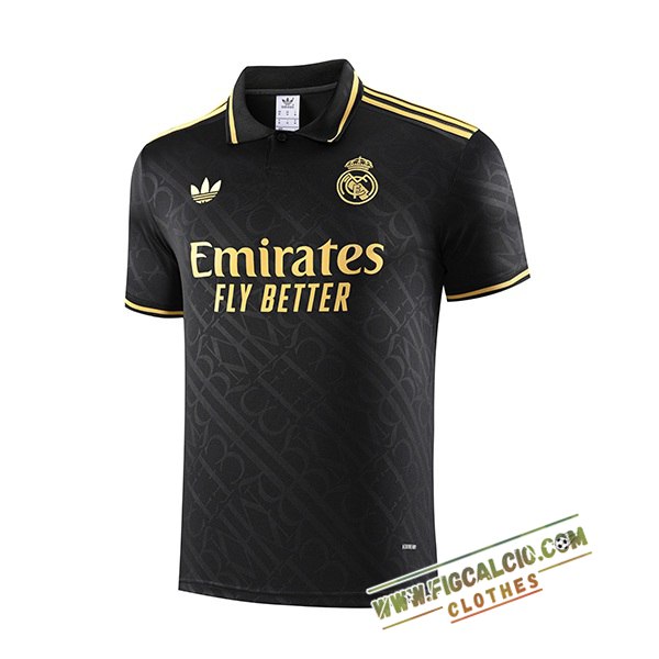 Maglia Polo Real Madrid Nero/Giallo 2025/2026