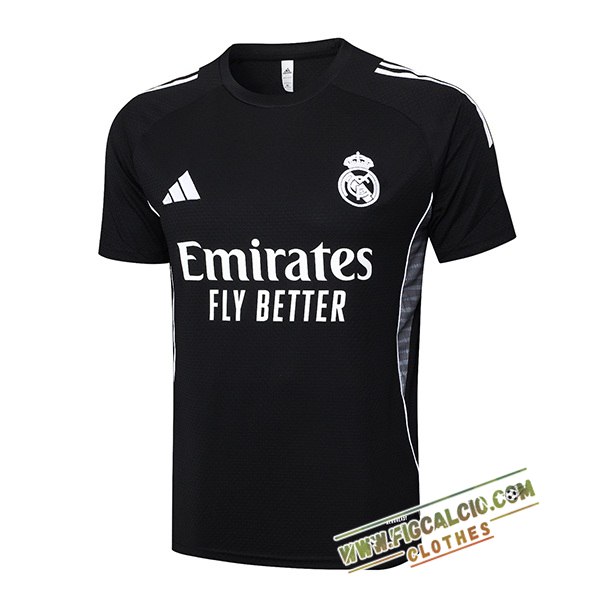 T Shirt Allenamento Real Madrid Nero/Grigio 2025/2026