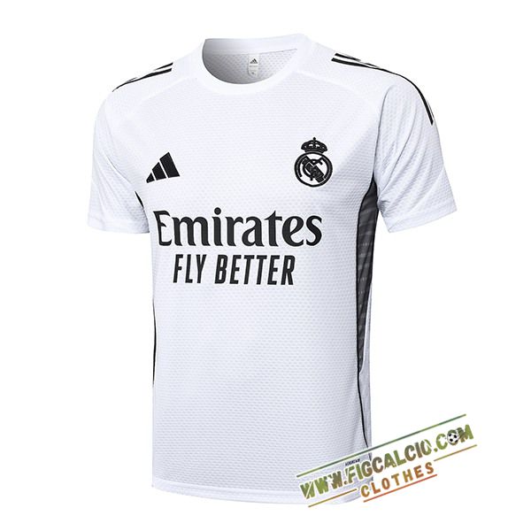 T Shirt Allenamento Real Madrid Bianco/Nero 2025/2026