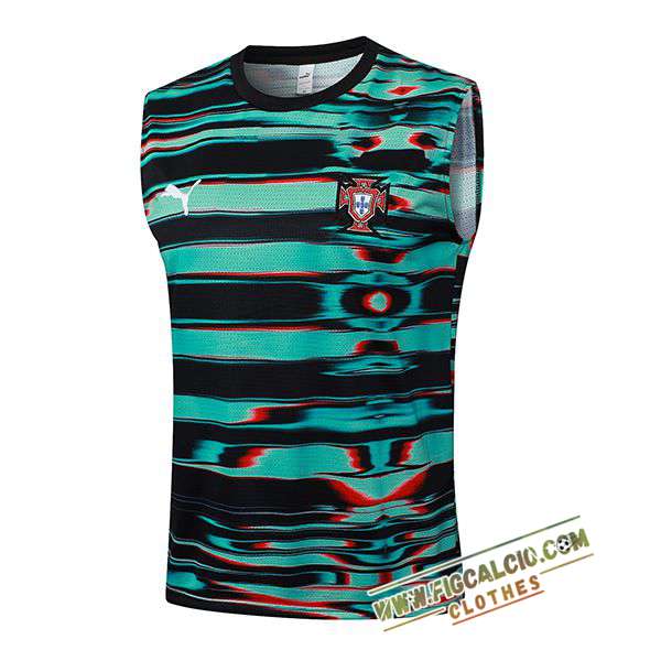 Canotta Allenamento Portogallo Nero/Verde 2025/2026