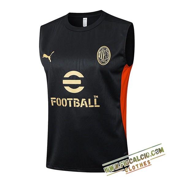 Canotta Allenamento AC Milan Nero/Rosso 2025/2026
