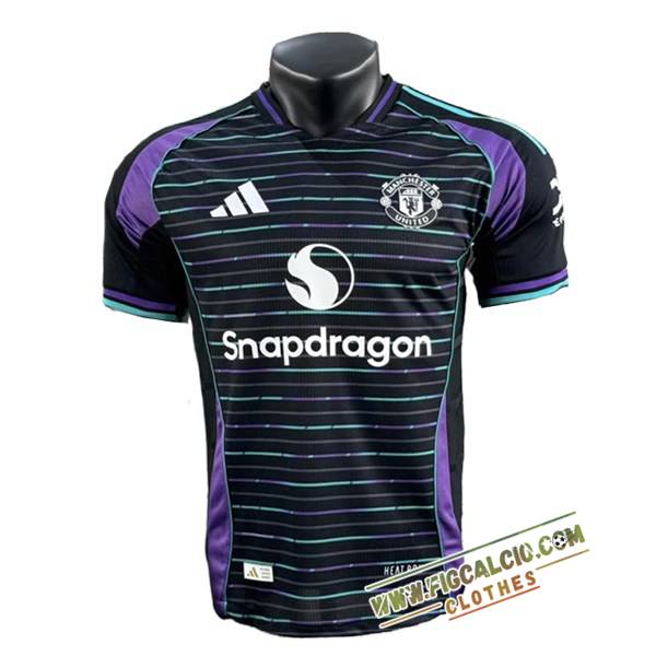 T Shirt Allenamento Manchester United Nero/viola/Verde 2025/2026