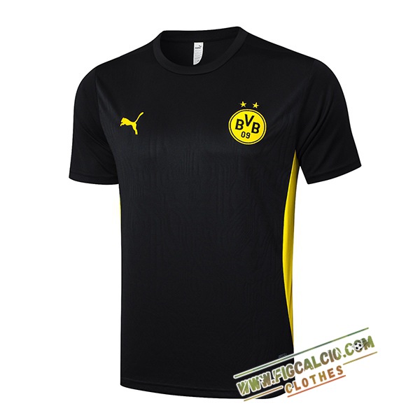 T Shirt Allenamento Dortmund Nero/Giallo 2025/2026