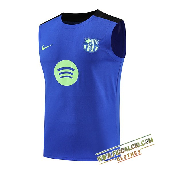 Canotta Allenamento FC Barcellona Blu/Nero/Verde 2025/2026