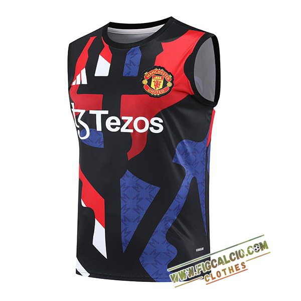 Canotta Allenamento Manchester United Nero/Blu/Rosso 2025/2026