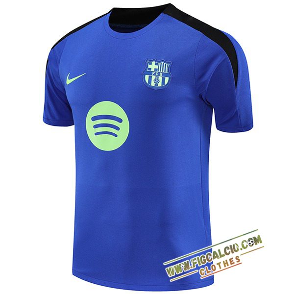 T Shirt Allenamento FC Barcellona Blu/Nero/Verde 2025/2026