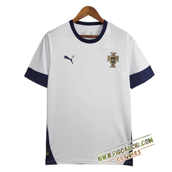 T Shirt Allenamento Portogallo Bianco/Blu 2025/2026