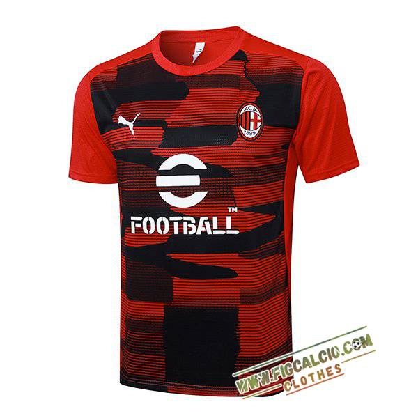 T Shirt Allenamento AC Milan Rosso/Nero 2025/2026