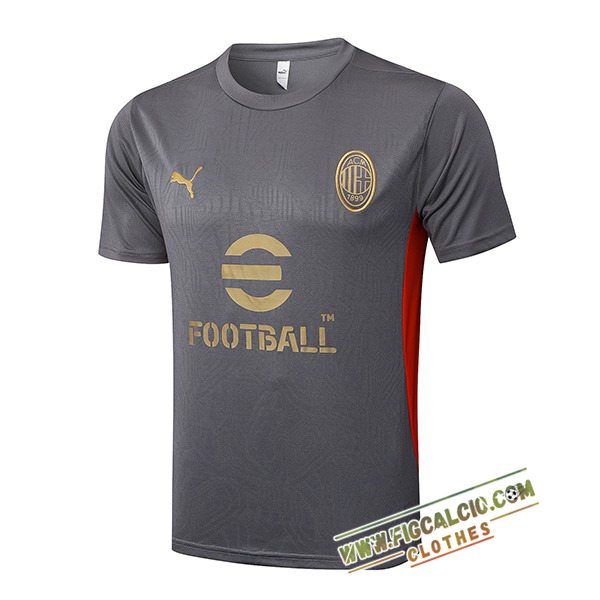 T Shirt Allenamento AC Milan Grigio/Nero 2025/2026