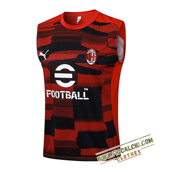 Canotta Allenamento AC Milan Rosso/Nero 2025/2026