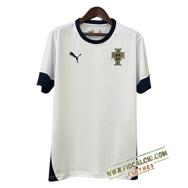 T Shirt Allenamento Portogallo Bianco 2025/2026