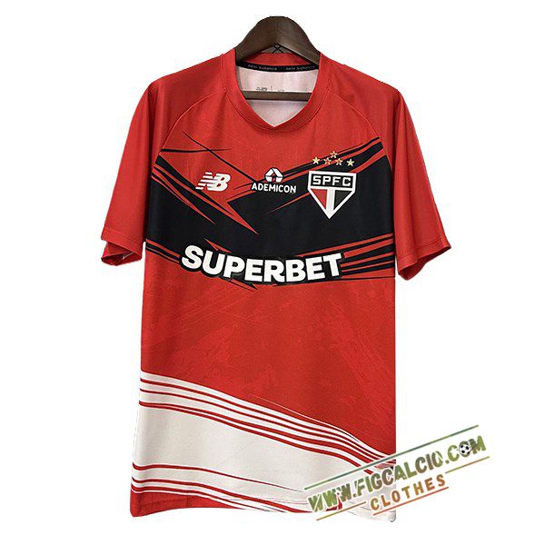 T Shirt Allenamento Sao Paulo FC Rosso/Nero/Bianco 2025/2026