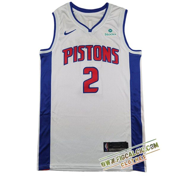 Maglia Detroit Pistons (CUNNINGHAM #2) 2025/26 Bianco/Rosso/Blu